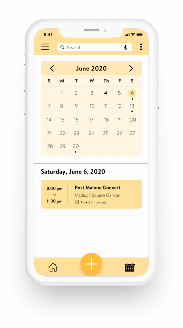 Calendar Screen